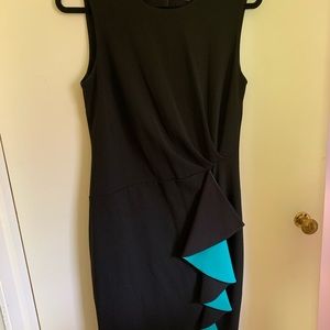 Calvin Klein Petal Draped Cocktail Dress